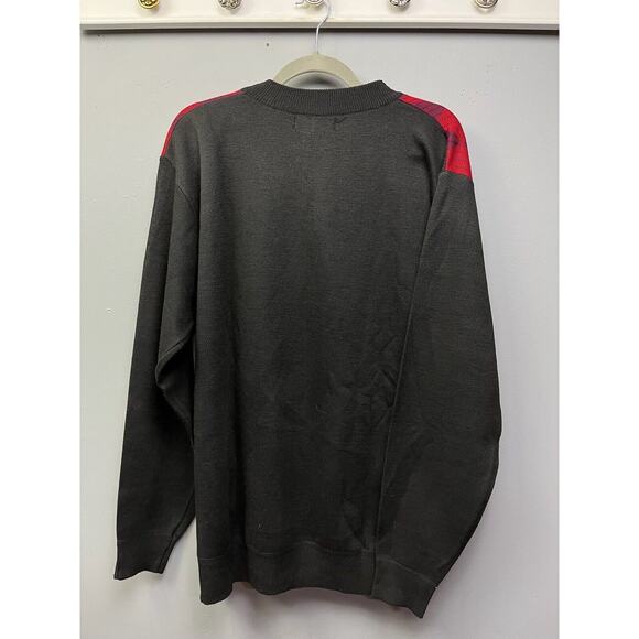 Cardinali New York Sweater Men’s XXL Red Argyle 1/4 Zip Mock Neck NEW - Picture 2 of 8